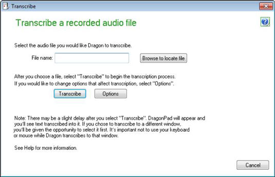 Audio to text transcription software